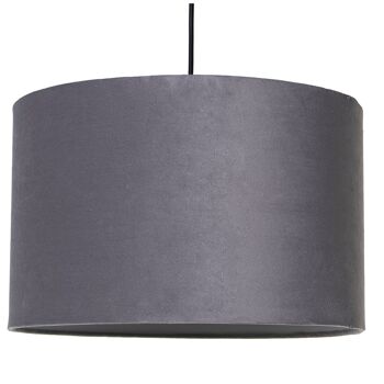 PLAFOND EN MÉTAL ÉCRAN VELOURS GRIS, 1XE27, MAX.40°38X24CM, CÂBLE:100CM ST39935 1