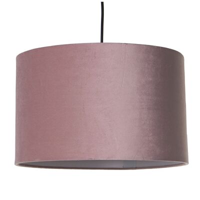 LAMPADA DA SOFFITTO IN METALLO SCHERMO IN VELLUTO ROSA, 1XE27, MAX.40°38X24CM, CAVO:100CM ST39936