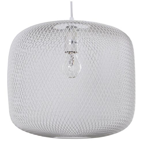 LÁMPARA TECHO METAL REJILLA BLANCO, 1XE27, MAX.60W NO INCLU °34X30CM, CABLE:80CM ST36079