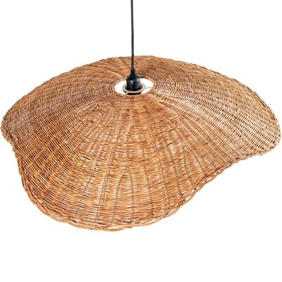 PLAFOND EN ROTIN NATUREL, 1XE27 MAX.40W _83X74X14CM, CÂBLE NOIR:100CM ST34782