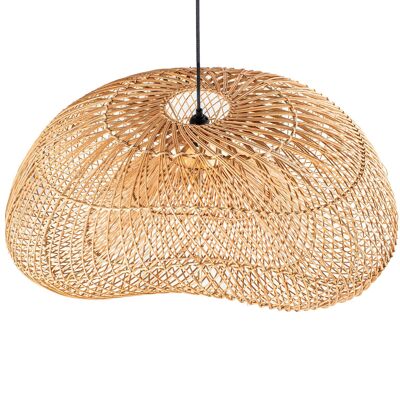 LAMPADA DA SOFFITTO IN RATTAN NATURALE, 1XE27 MAX40W _56X81X35CM CAVO NERO:100CM ST34783