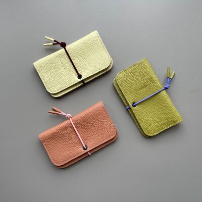 KNOT wallet - leather - ice cream colors