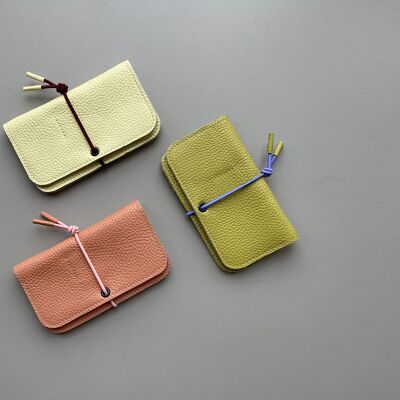 KNOT wallet - leather - ice cream colors