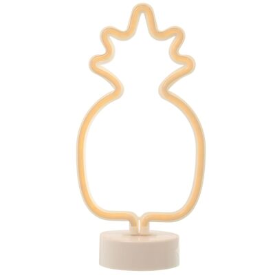 PINEAPPLE YELLOW NEON TABLE LAMP, MATERIAL: PP+PVC 16.5X10X32.5CM, 3XAA BATTERIES NO ST48696