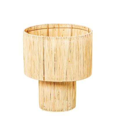 LAMPADA DA TAVOLO IN RATTAN NATURALE, 1XE27 MAX40W, CAVO:250CM _°30X36CM BASE:°16X16CM ST34790