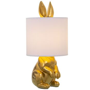 LAMPE DE TABLE EN RÉSINE LAPIN DORÉ, 1XE27, MAX.40W NON IN °20X43CM ST39901 3