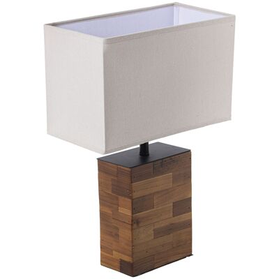 WOODEN TABLE LAMP, 1XE27CM MAX.60W NOT INCLUDED _35X18X51CM ST76154