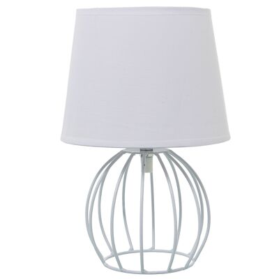 LAMPADA DA TAVOLO IN METALLO BIANCO+92295 1XE14 MAX 40W NON INCLUSA _°18X27CM, BASE: °13X13CM ST36322