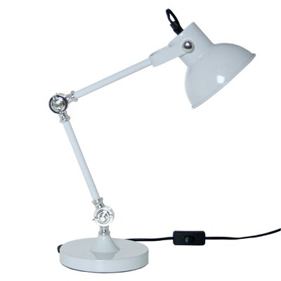 LAMPADA DA TAVOLO IN METALLO BIANCO, 1XE14, MAX.25W NON INCLUSE 29X16X52CM ST44275