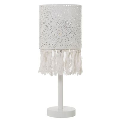 LAMPADA DA TAVOLO IN METALLO BIANCO, 1XE14, MAX.40W°18X41CM ST61289