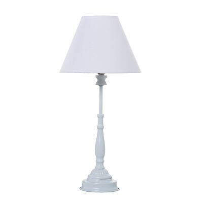 WHITE METAL TABLE LAMP+92264, 1XE14 MAX40W NOT INCLUDED _°23X49CM BASE:°11X36CM ST36071