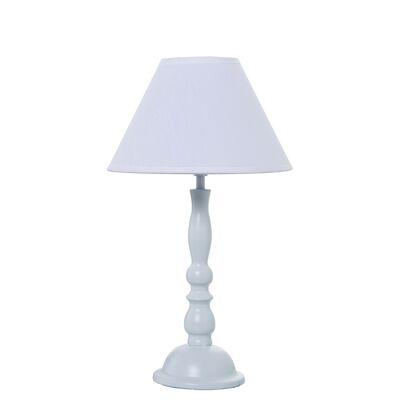WHITE METAL TABLE LAMP+92267, 1XE14 MAX40W NOT INCLUDED °20X34CM BASE:°10X26CM ST36074