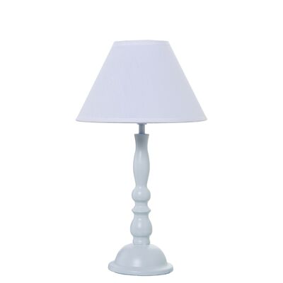 LAMPE DE TABLE EN MÉTAL BLANC+92267, 1XE14 MAX40W NON INCLUS °20X34CM BASE:°10X26CM ST36074