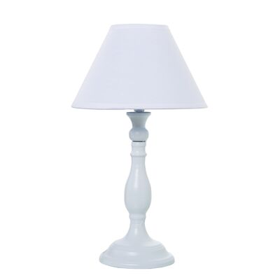 WHITE METAL TABLE LAMP+92268, 1XE14 MAX40W NOT INCLUDED _°20X35CM, BASE:°11X26CM ST36076