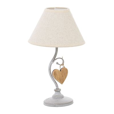 LAMPADA DA TAVOLO IN METALLO BIANCO +92298 1XE14 MAX40W NO _°20X34CM, BASE:°10,5X22CM ST36427