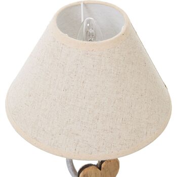 LAMPE DE TABLE MÉTAL BLANC +92298 1XE14 MAX40W NON _°20X34CM, BASE:°10,5X22CM ST36427 3