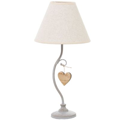 WHITE METAL TABLE LAMP +92300 1XE14 MAX40W NO _°23X48CM, BASE:°10.5X32CM ST36429