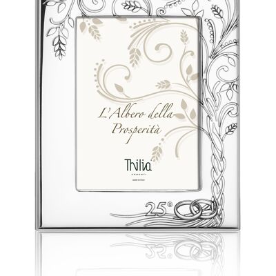 Photo Frame 18x24 cm Silver "Tree of Prosperity" Line 25th Anniversary