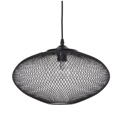 LÁMPARA DE TECHO METAL NEGROREJILLA, 1XE27, MAX.40W NO INC °38X25CM, CABLE:100CM ST61266