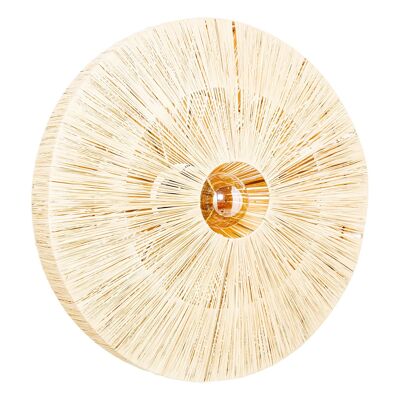 NATURAL RATTAN WALL LAMP, 1XE27 MAX.40, CABLE:100CM _°60X20CM HOLE:°13CM ST34807