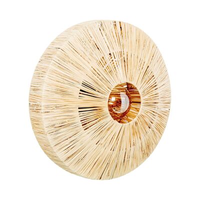 NATURAL RATTAN WALL LAMP, 1XE27 MAX.40W, CABLE:100CM _°41X20CM HOLE:°11CM ST34808