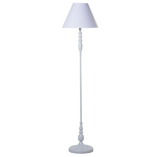 LÁMPARA PIE METAL BLANCO+92259,1XE27, MAX.60W NO INCLUIDA °38X155CM, BASE:°26X133CM ST36066