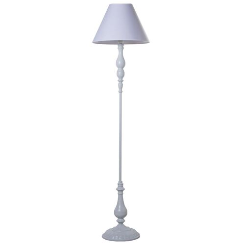 LÁMPARA PIE METAL BLANCO+92260, 1XE27, MAX.60W NO INCLUIDA °38X155CM, BASE:°26X133CM ST36067