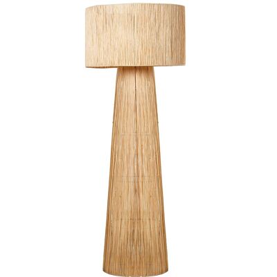 LAMPADAIRE EN ROTIN NATUREL, 1XE27 MAX.40W, CÂBLE: 250CM _°60X160CM SOCLE:°30X125CM ST34792