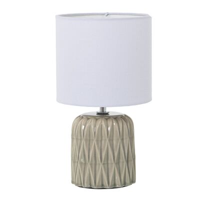 CREME KERAMIK-TISCHLAMPE, 1XE14, MAX.40W °17X30CM, BASIS: °11X14,5CM ST39928