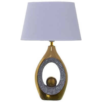 LAMPADA DA TAVOLO IN CERAMICA ORO+92231,1XE27,MAX40W NO INC 31.5X20X50CM, BASE:17X10X34CM ST39915