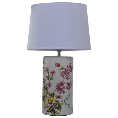 LAMPADA DA TAVOLO IN CERAMICA FLORES+92227,1XE27,MAX.40W NO IN °28X47CM, BASE:°13,5X33CM ST39906