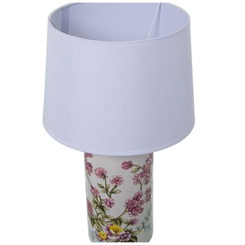 LAMPE DE TABLE EN CÉRAMIQUE FLORES+92227,1XE27,MAX.40W NON IN °28X47CM, BASE:°13,5X33CM ST39906 2