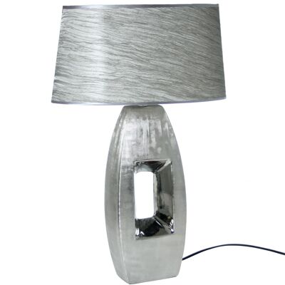 SILVER CERAMIC TABLE LAMP+54614 _38X20X60CM1XE27-MAX40W(NO INC ST54613