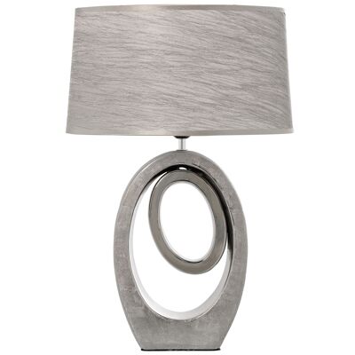 LAMPE DE TABLE EN CÉRAMIQUE ARGENT+57230-1XE27-MAX.40W _38X24X57CM AMPOULE NON INCLUSE ST57227