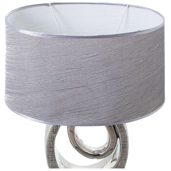 LAMPE DE TABLE EN CÉRAMIQUE ARGENT+57230-1XE27-MAX.40W _38X24X57CM-BASE:22X8X32CM ST52550 3