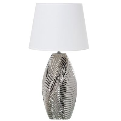 SILVER CERAMIC TABLE LAMP+52763, 1XE27, MAX.60W °35X61CM, BASE:°19X43CM ST52762