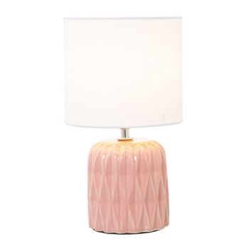 LAMPE DE TABLE EN CÉRAMIQUE ROSE, 1XE14, MAX.40W °17X30CM, SOCLE: °11X14,5CM ST39927 3