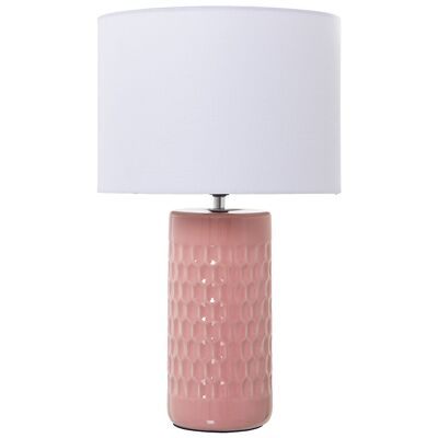 LAMPADA DA TAVOLO IN CERAMICA ROSA, 1XE27, MAX.40W °25X42CM, BASE: °10,5X24CM ST39930