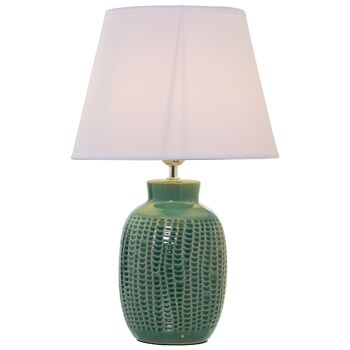 LAMPE DE TABLE EN CÉRAMIQUE TURQUOISE+92205,1XE27,MAX.40W NON °30X47CM, SOCLE: °15X30CM ST39912 2