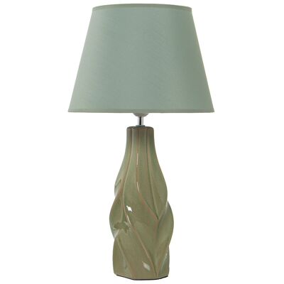 LAMPE DE TABLE EN CÉRAMIQUE VERT CRAQUELÉ+92273,1XE27,MAX.4 °29X56CM, SOCLE:10X10X37CM ST39913