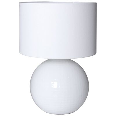 LAMPADA DA TAVOLO IN VETRO BIANCO _ø38X58 CM -1XE27-MAX.60 W. (NON INCLUSO) ST40269