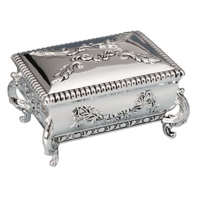 SILVER METAL JEWELRY BOX _13X10X7 CM ST76447