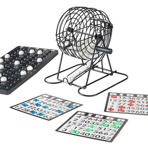 JUEGO DE BINGO 75 BOLAS, TAMBOR DE METAL _TAMBOR:21X20X20CM ST60699