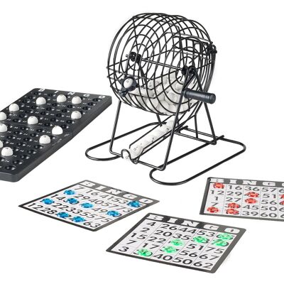 BINGO GAME 75 BALLS, METAL DRUM _DRUM:21X20X20CM ST60699