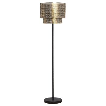 LAMPADAIRE EN MÉTAL DORÉ, 1XE27, MAX.60W, SOCLE:ø28CM °39X155CM, ÉCRAN:°39X31CM ST61314 1