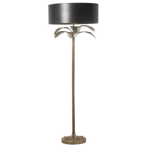 LÁMPARA DE PIE METAL DORADA/NEGRA,1XE27, MAX.60W, BASE:ø30C °60X165CM, PANTALLA:°60X22CM ST61317