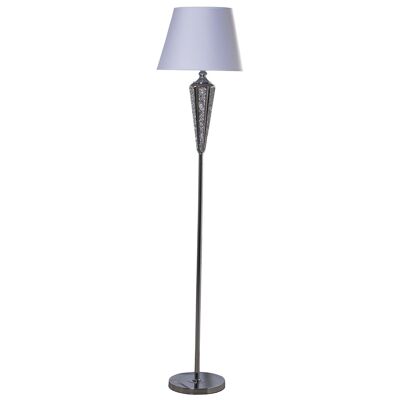 SILVER METAL FLOOR LAMP+92237, 1XE27,MAX.40W NOT INCLUDED °37X166CM, BASE: °25X142CM ST39900