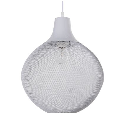 WHITE METAL CEILING LAMP, 1XE27, MAX.40W NOT INCLUDED °35X42CM, CABLE:90CM ST61269