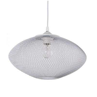 WHITE METAL CEILING LAMP, 1XE27, MAX.40W NO INC °38X25CM, CABLE:100CM ST61268