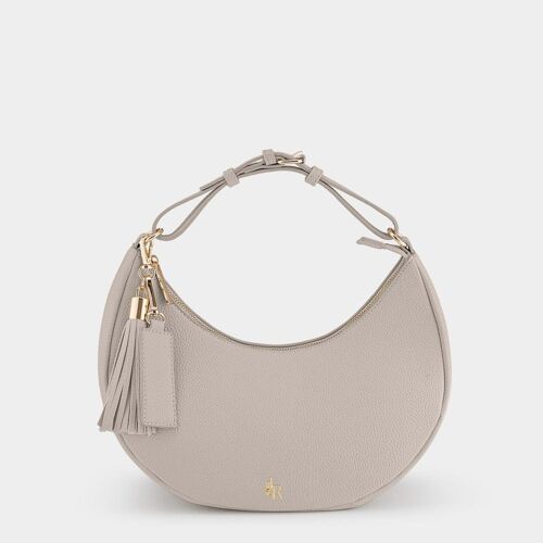 Taupe Rudy Midi Half Moon Bag